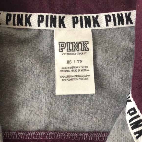 VICTORIA SECRET PINL half zip sweater - Picture 2 of 3